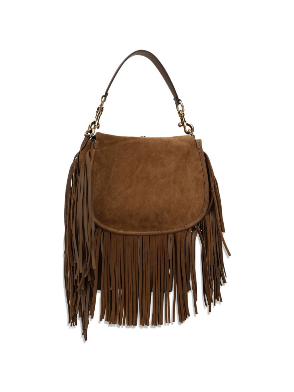 Etro Women Suede Leather Fringed Shoulder Bag