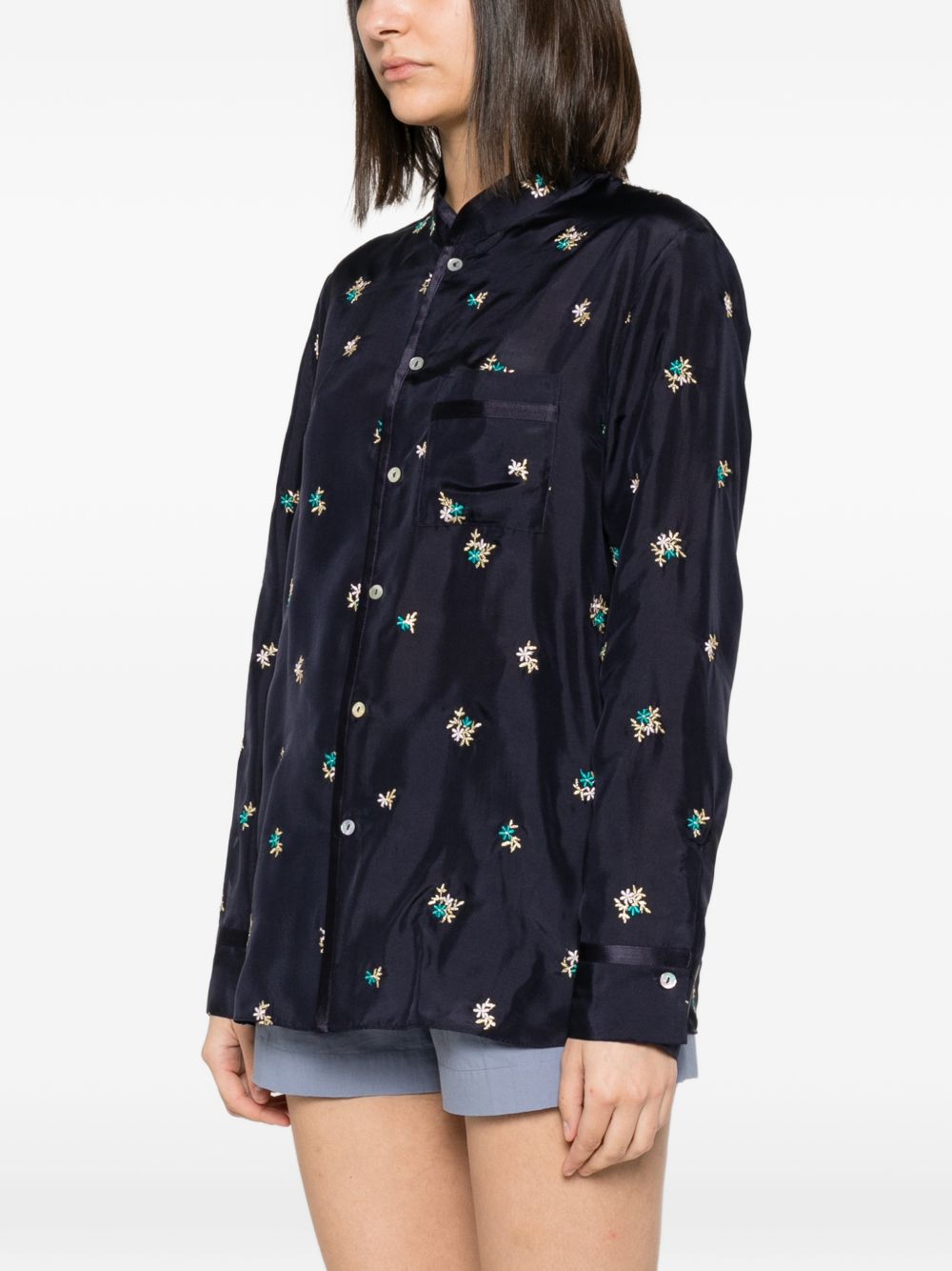 Forte Forte Women Embroidered Silk Shirt