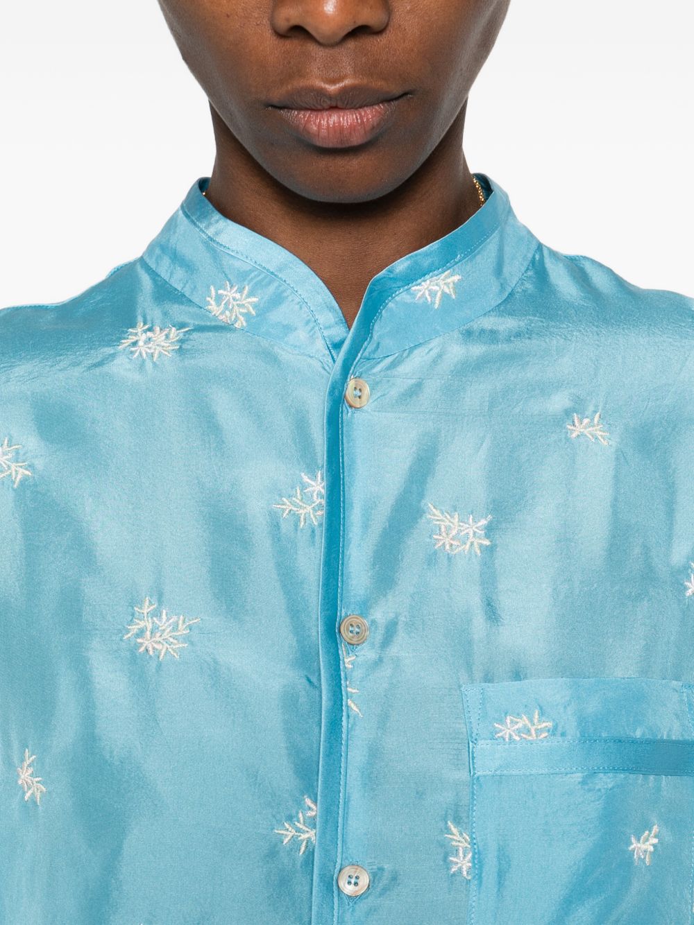 Forte Forte Women Embroidered Silk Shirt