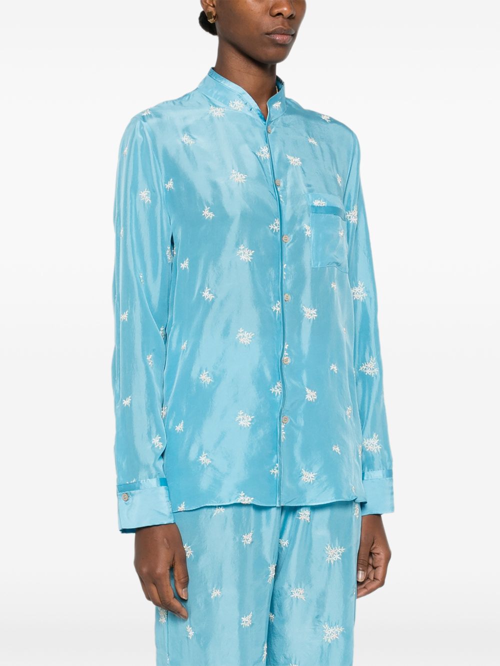 Forte Forte Women Embroidered Silk Shirt