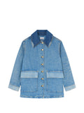 Ganni Women Patchwork Denim Jacket