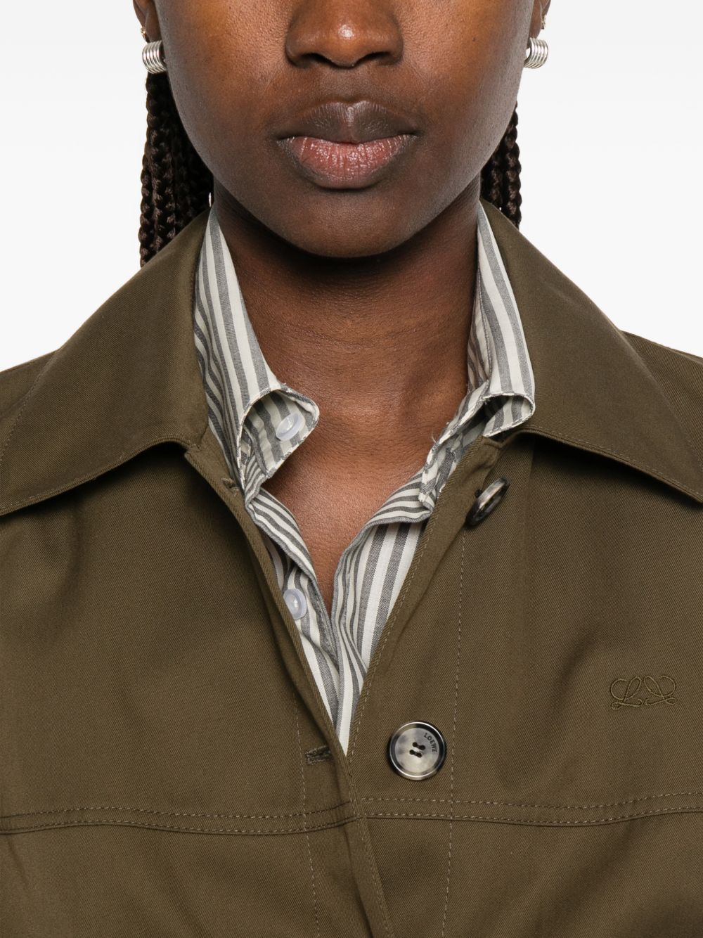 Loewe Women Cotton And Silk Blend Jacket