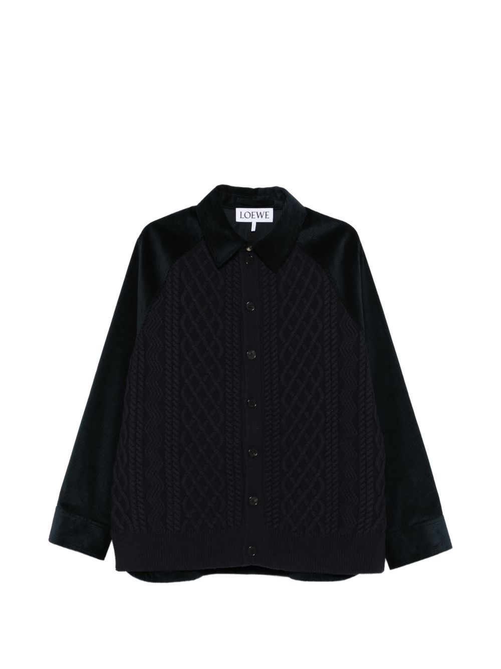 Loewe Men Knitted Cotton Overshirt
