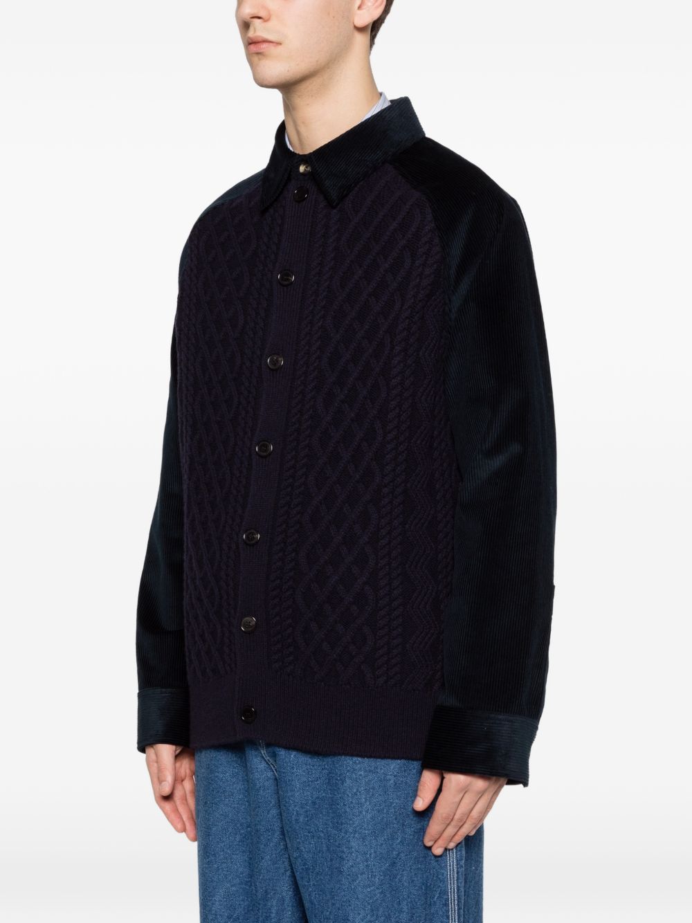 Loewe Men Knitted Cotton Overshirt