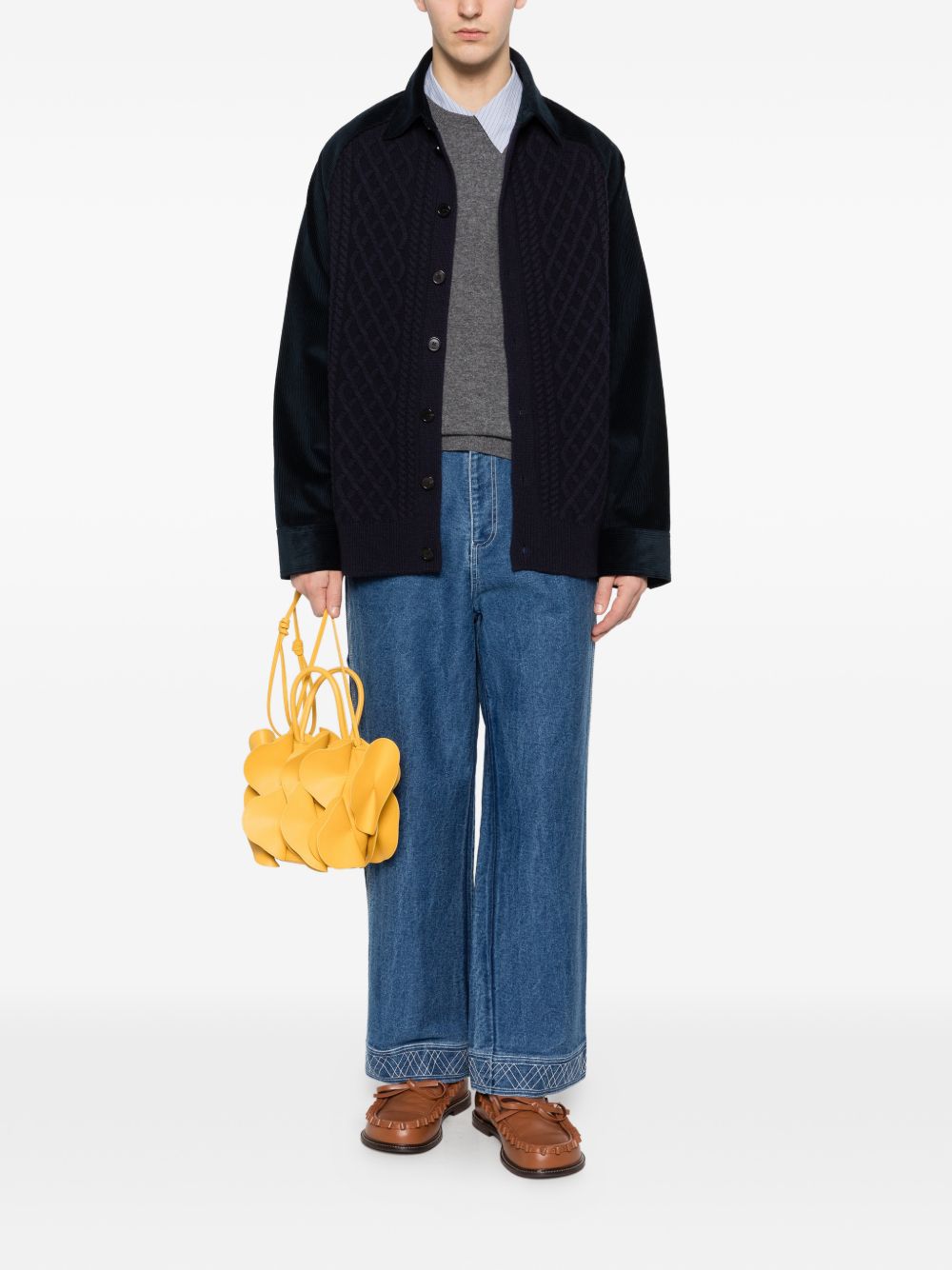 Loewe Men Knitted Cotton Overshirt
