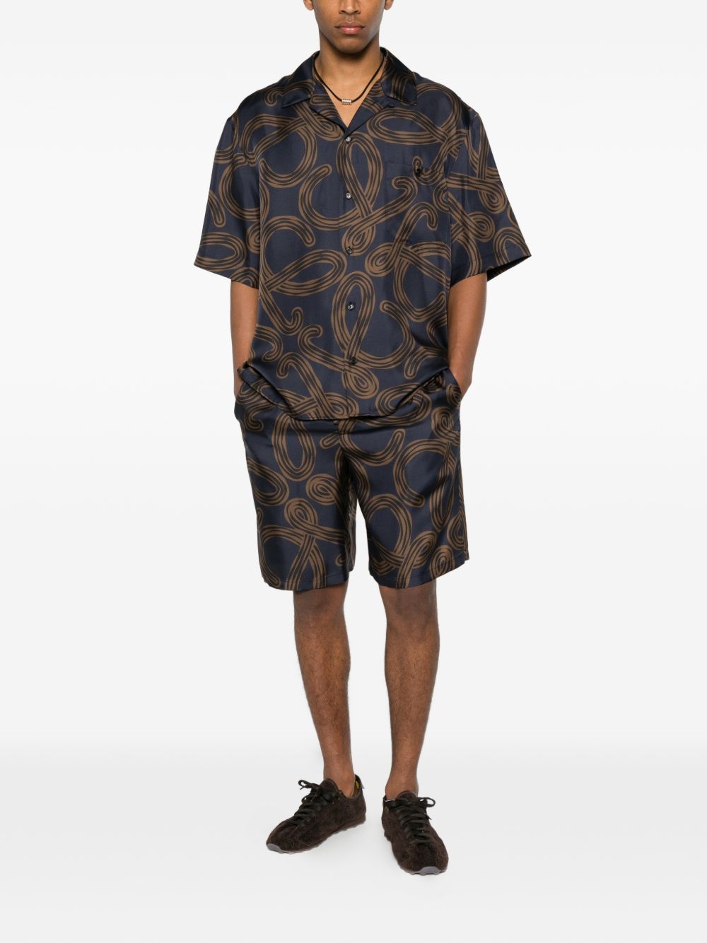 Loewe Paula's Ibiza Men Printed Silk Shorts