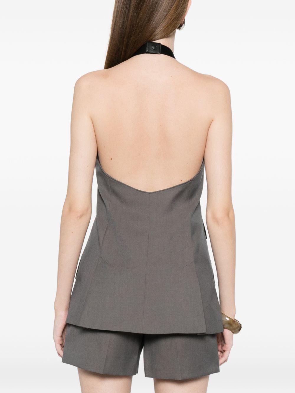 Max Mara Women Wool Halterneck Top