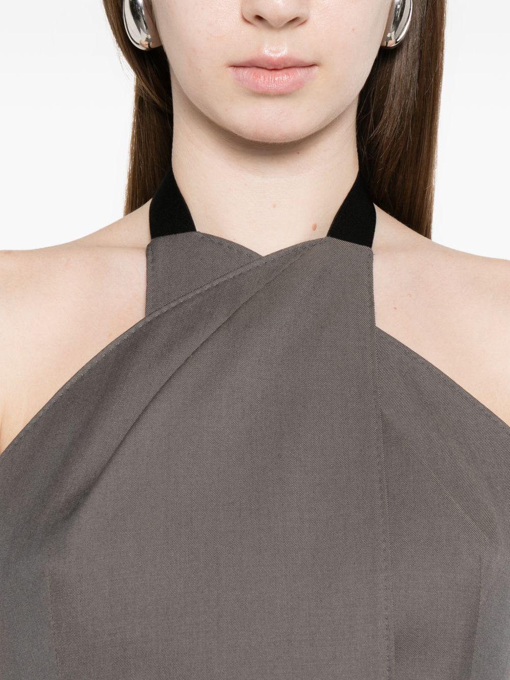 Max Mara Women Wool Halterneck Top