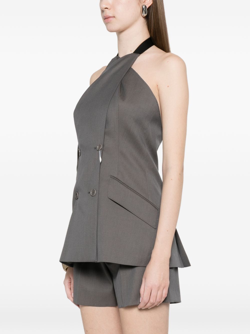 Max Mara Women Wool Halterneck Top