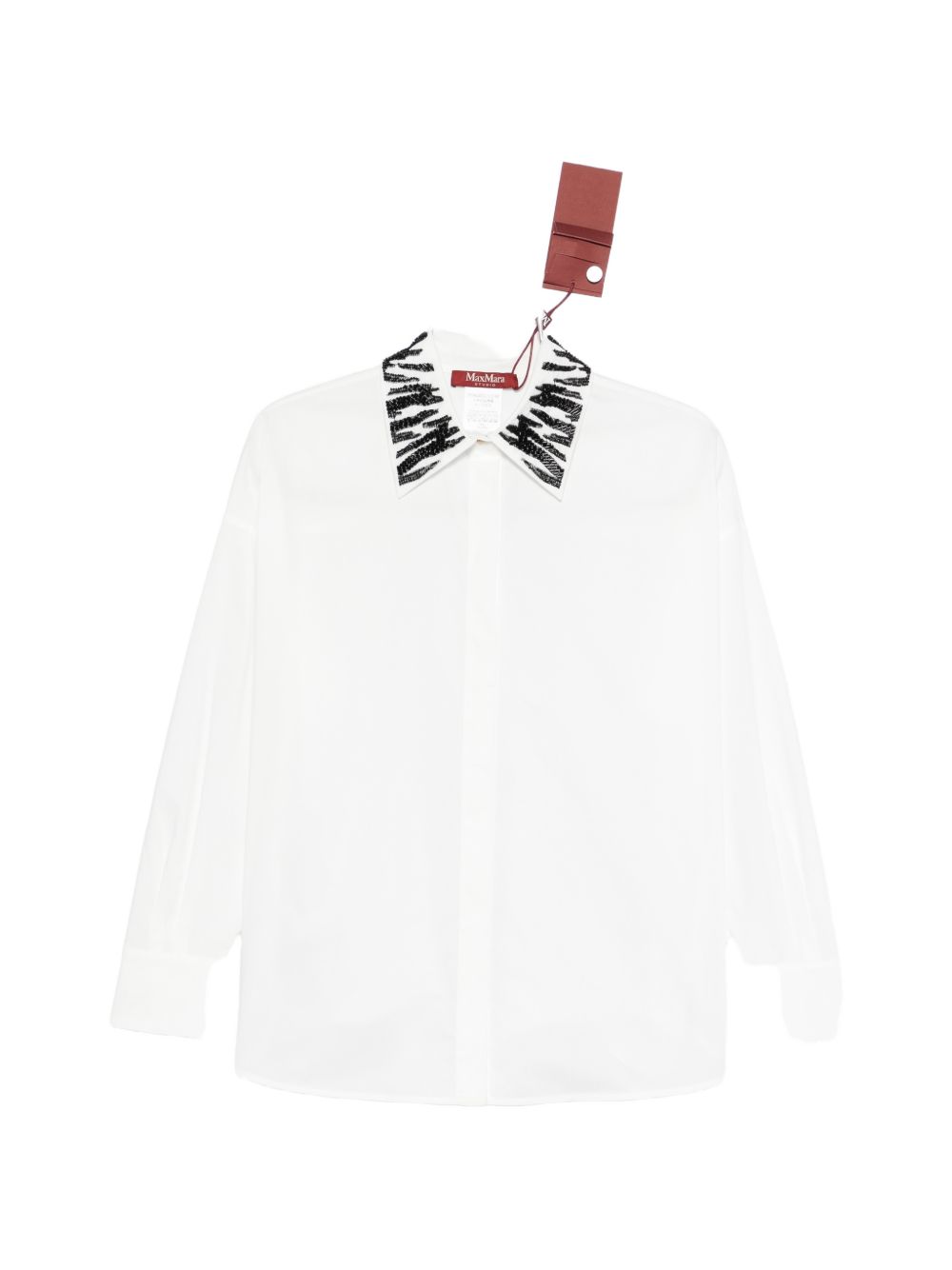 Max Mara Women Printed Collar Cotton Shirt