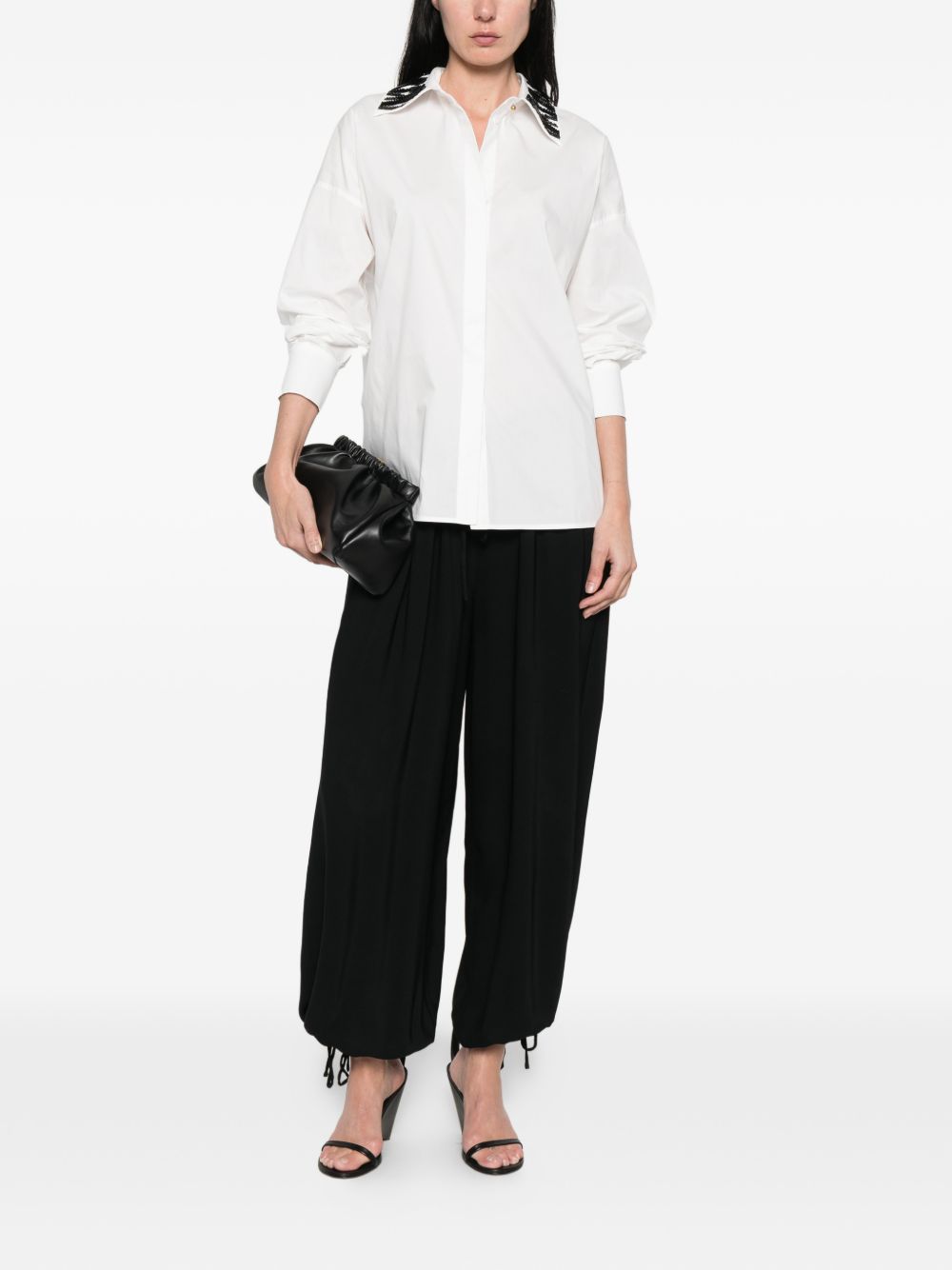 Max Mara Women Printed Collar Cotton Shirt