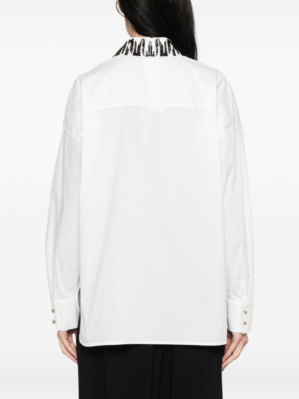 Max Mara Women Printed Collar Cotton Shirt