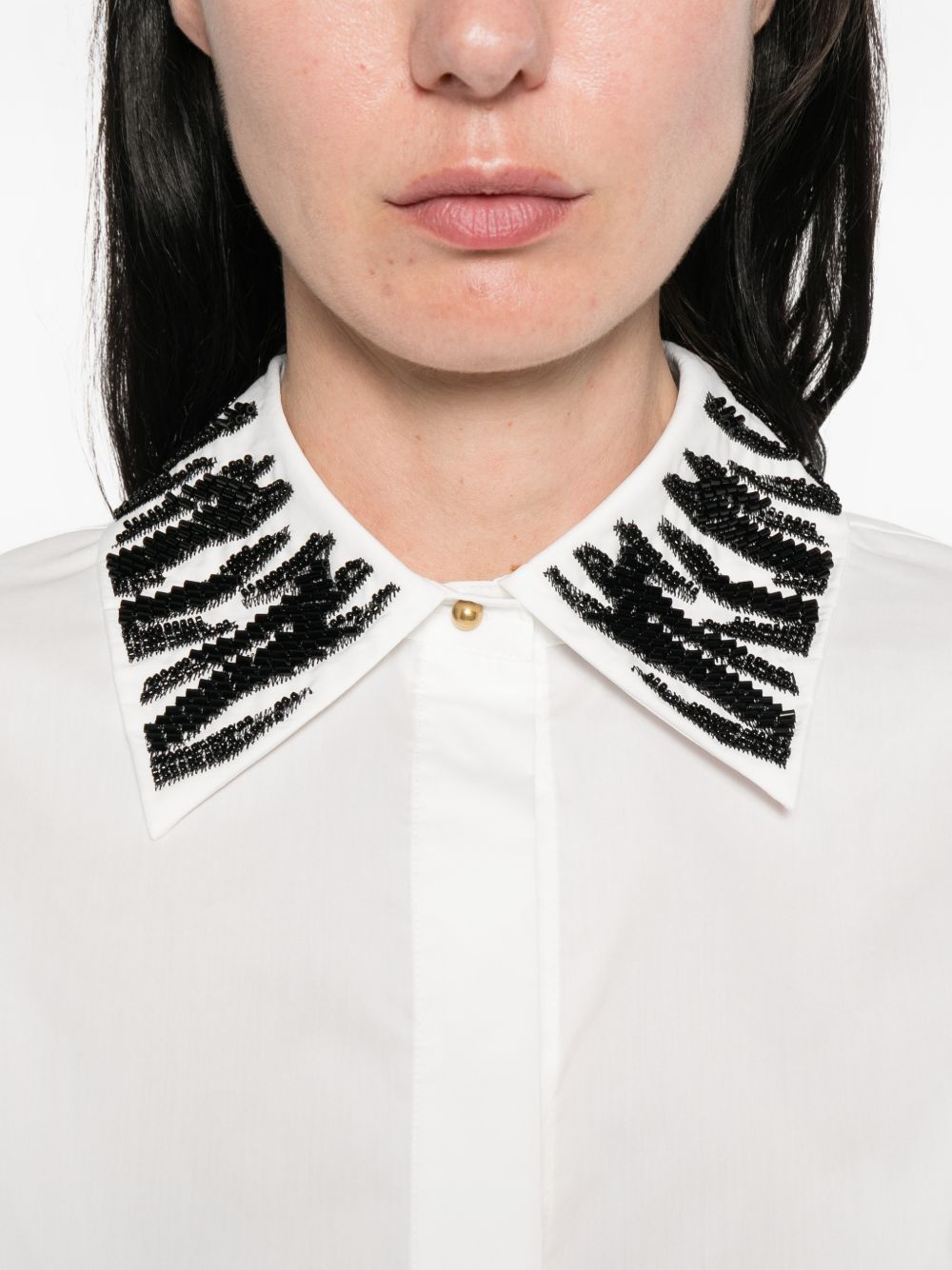 Max Mara Women Printed Collar Cotton Shirt