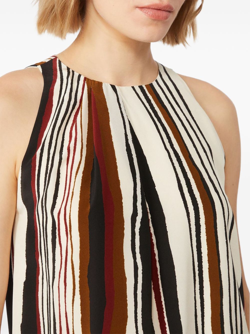 Max Mara Women Striped Silk Top