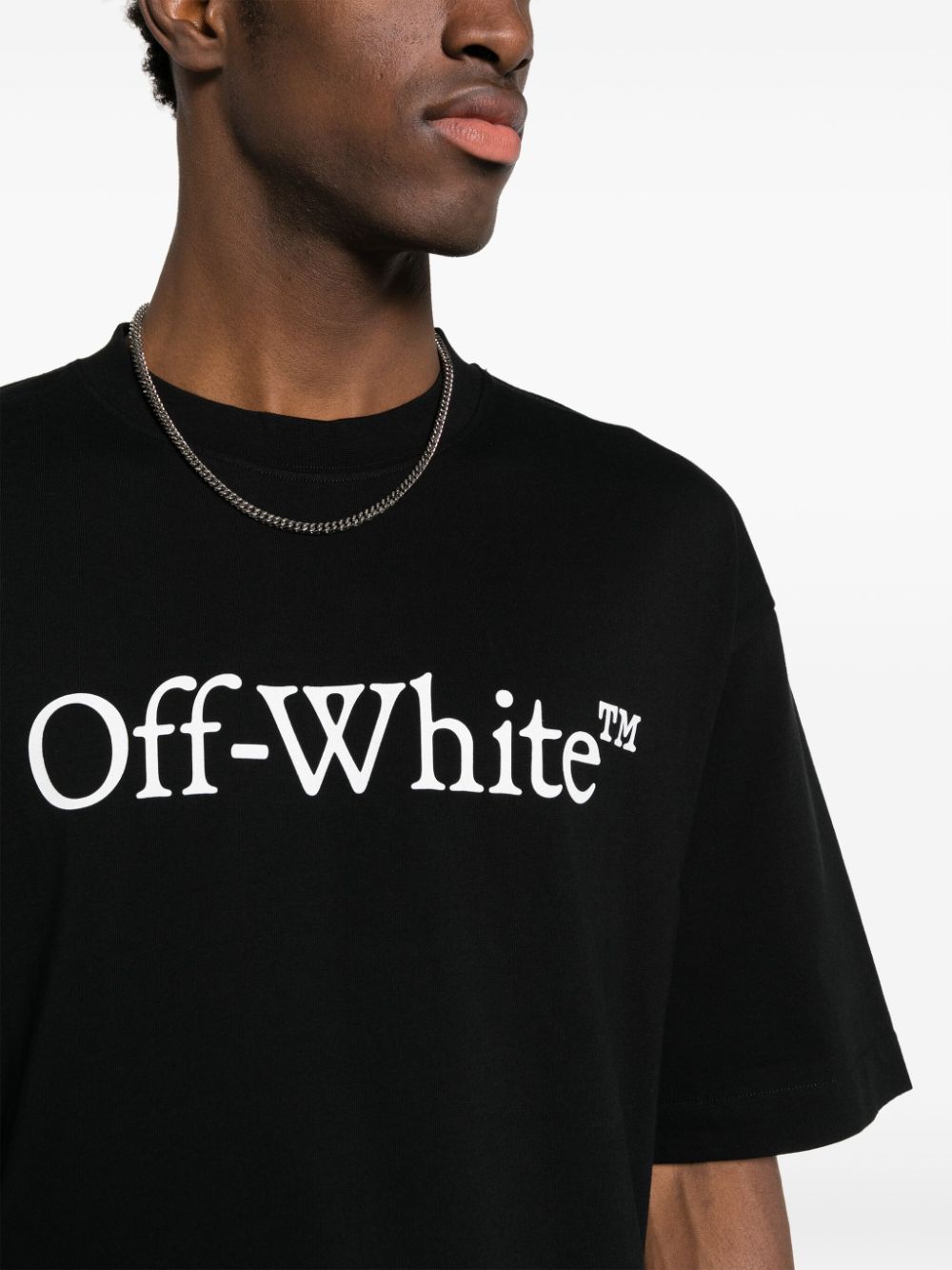 Off-White Men Big Bookish Cotton T-Shirt