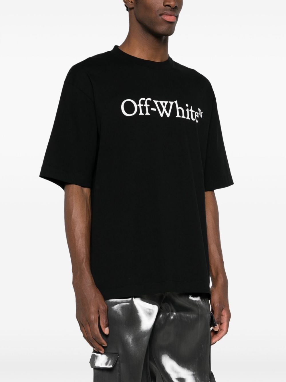 Off-White Men Big Bookish Cotton T-Shirt