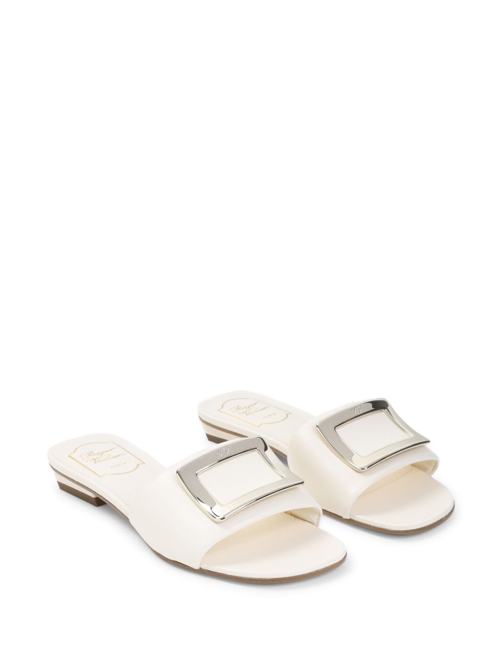 Roger Vivier Women Leather Flat Sandals