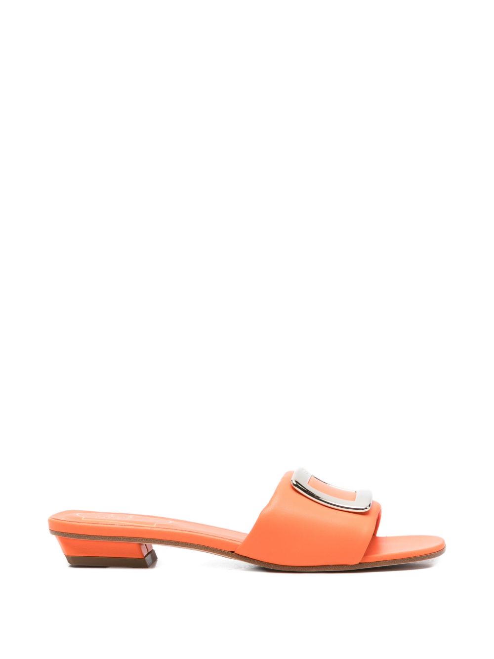 Roger Vivier Women Leather Flat Sandals