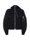 Sacai Women Cotton And Nylon Hoodie