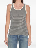 Saint Laurent Women Striped Cotton Tank Top