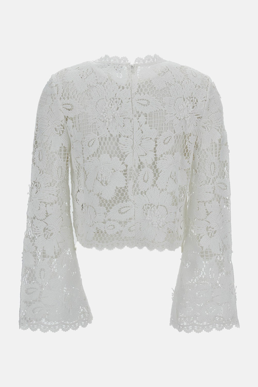 Self-Portrait Women White Crochet Lace Top