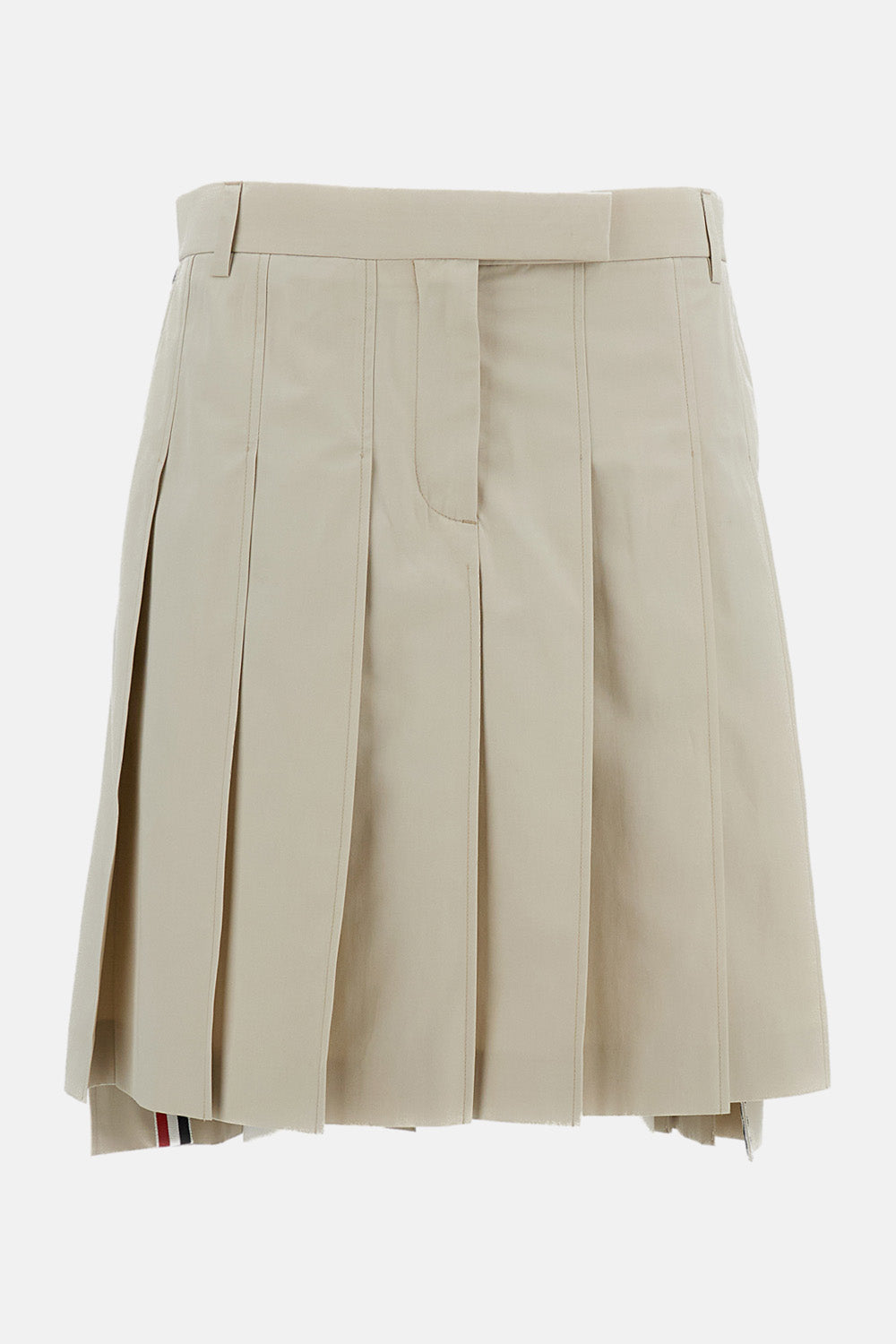 Thom Browne Women Cotton Pleated Skirt