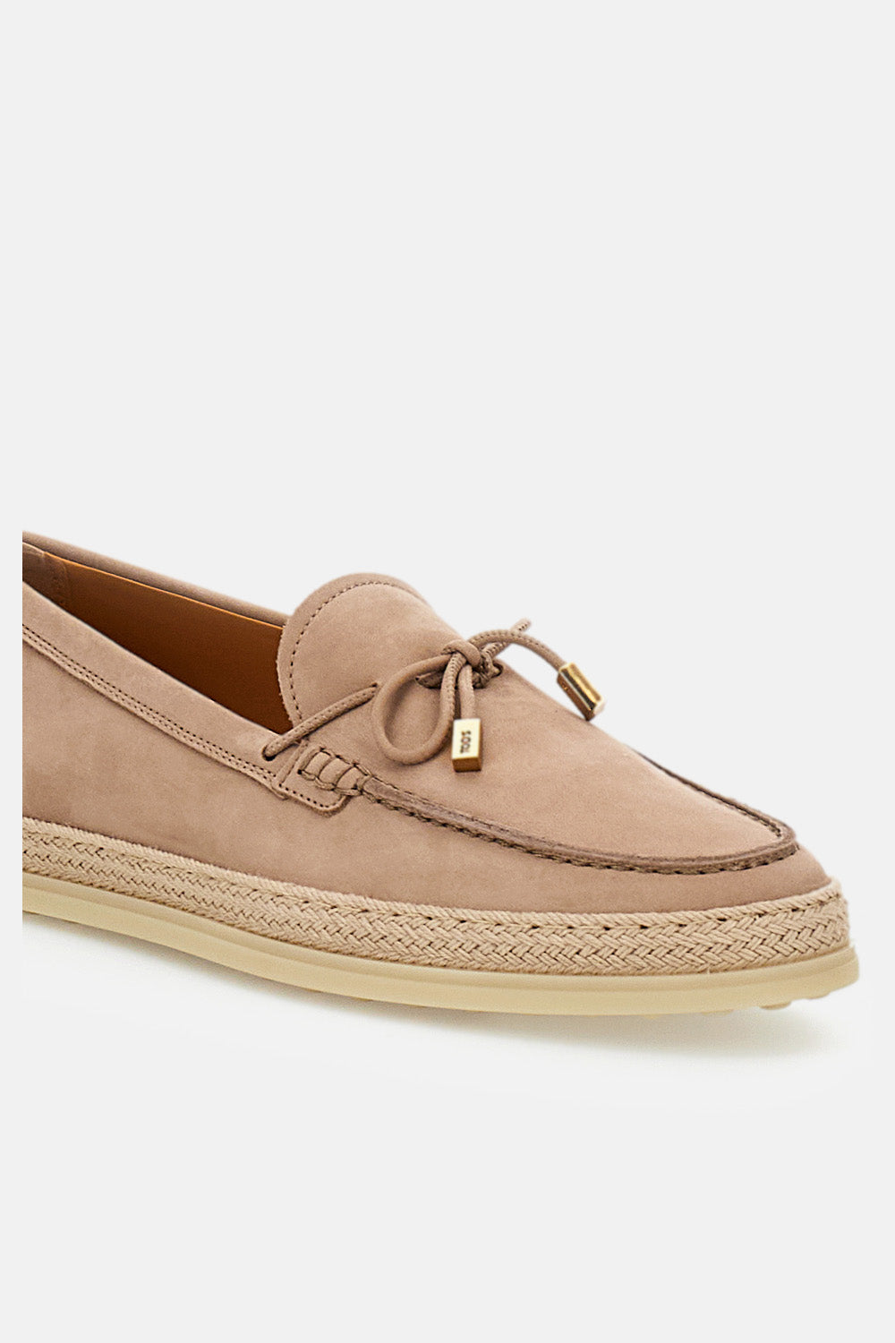 Tod's Women Leather And Raffia Loafer