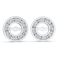 1/2 cttw Diamond Earring Jackets 14K White Gold (up to 4mm)
