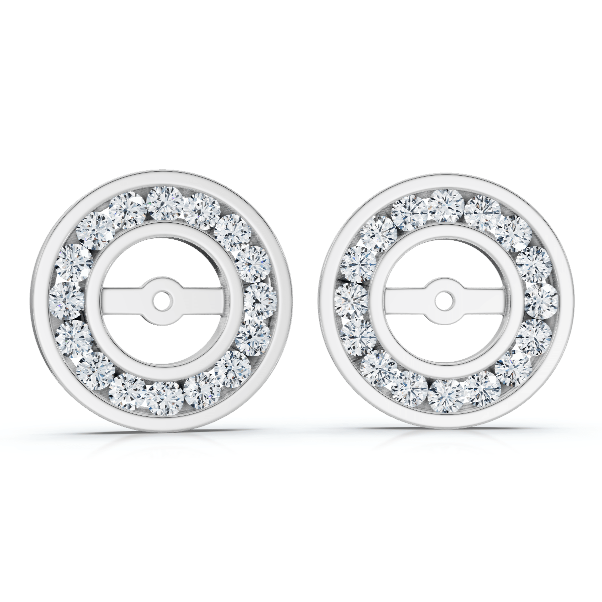 1/2 cttw Diamond Earring Jackets 14K White Gold (up to 4mm)