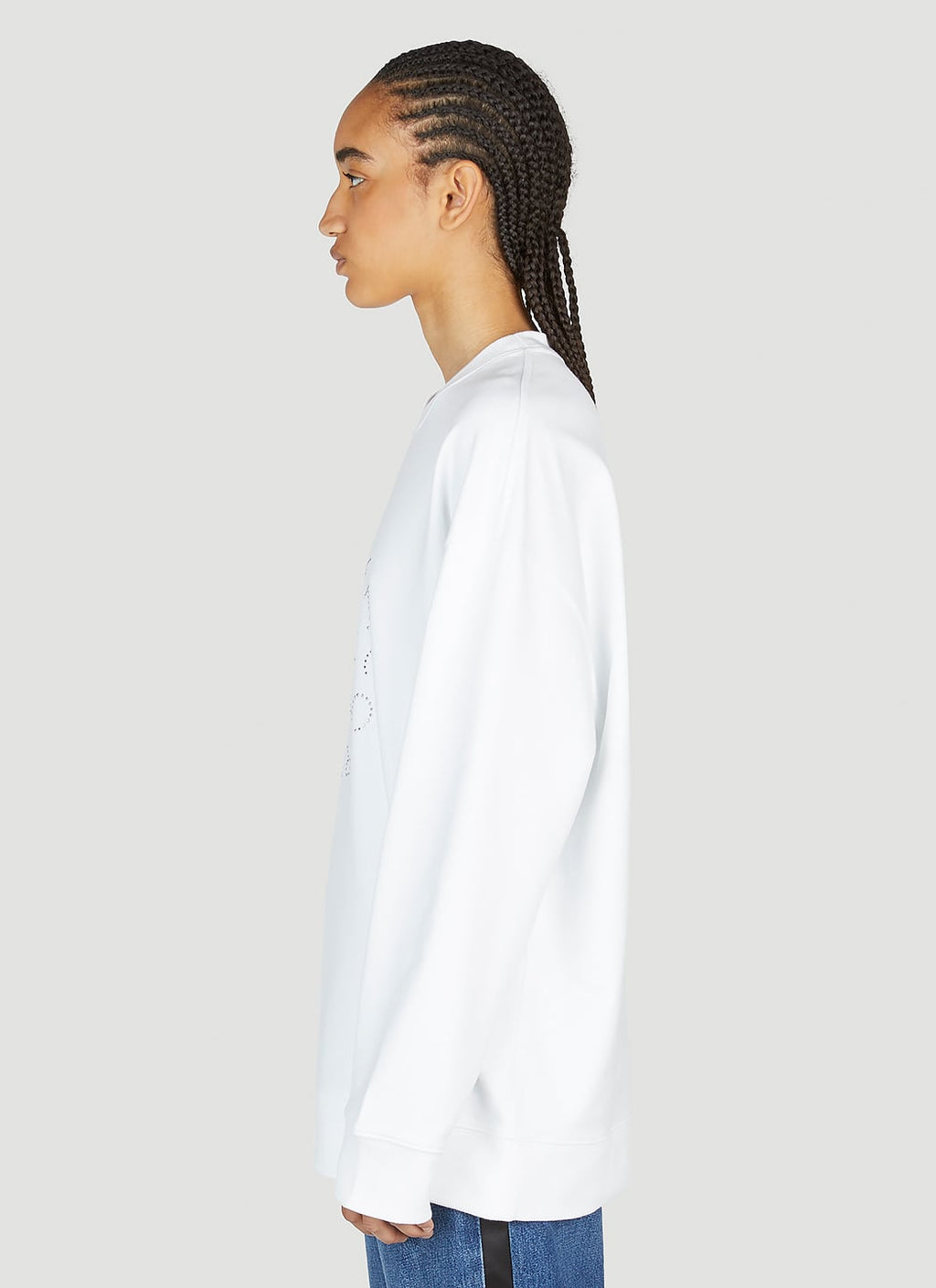 Stella Mccartney Women Hotfix Rhinestone Logo Sweatshirt