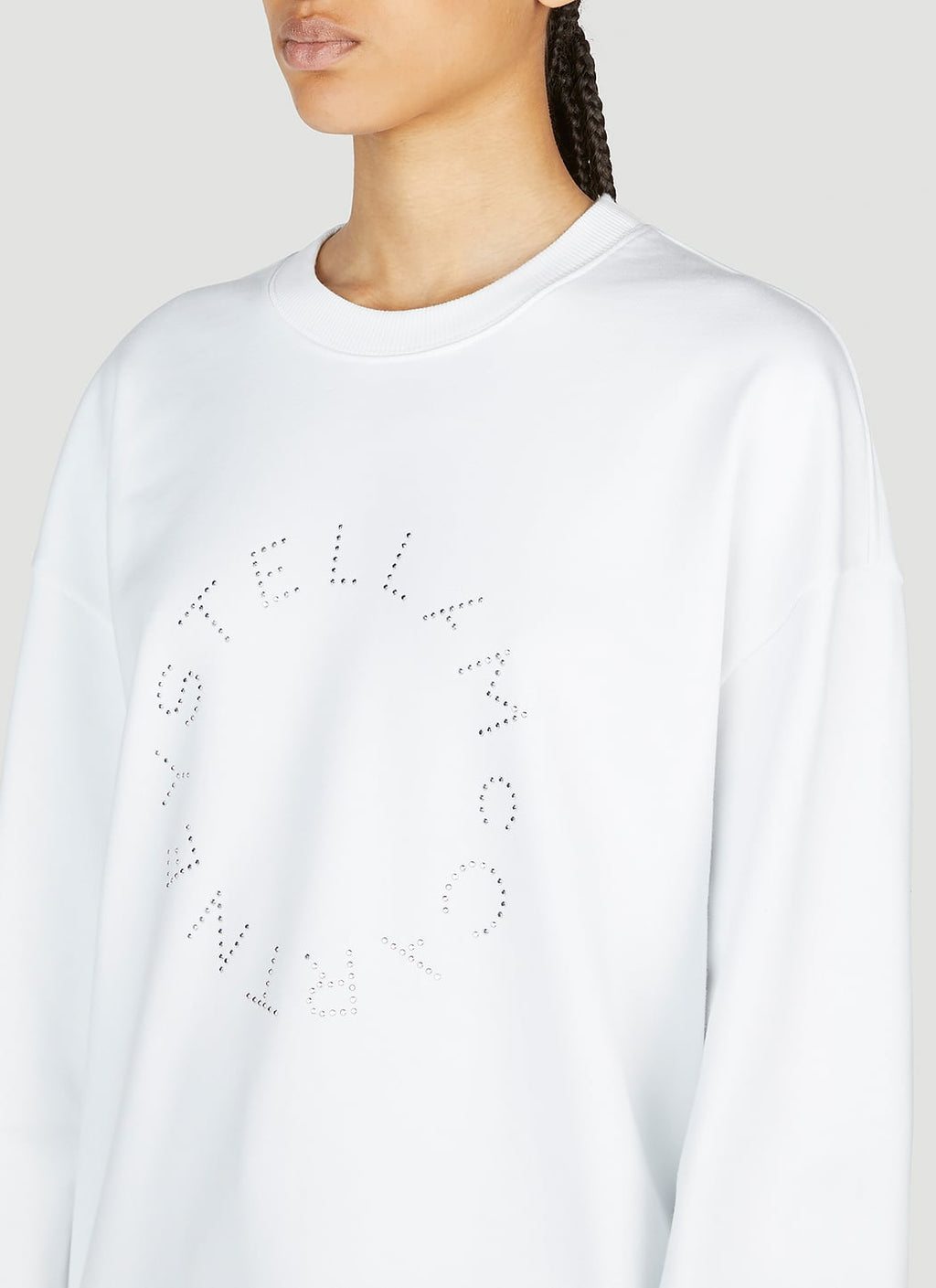 Stella Mccartney Women Hotfix Rhinestone Logo Sweatshirt