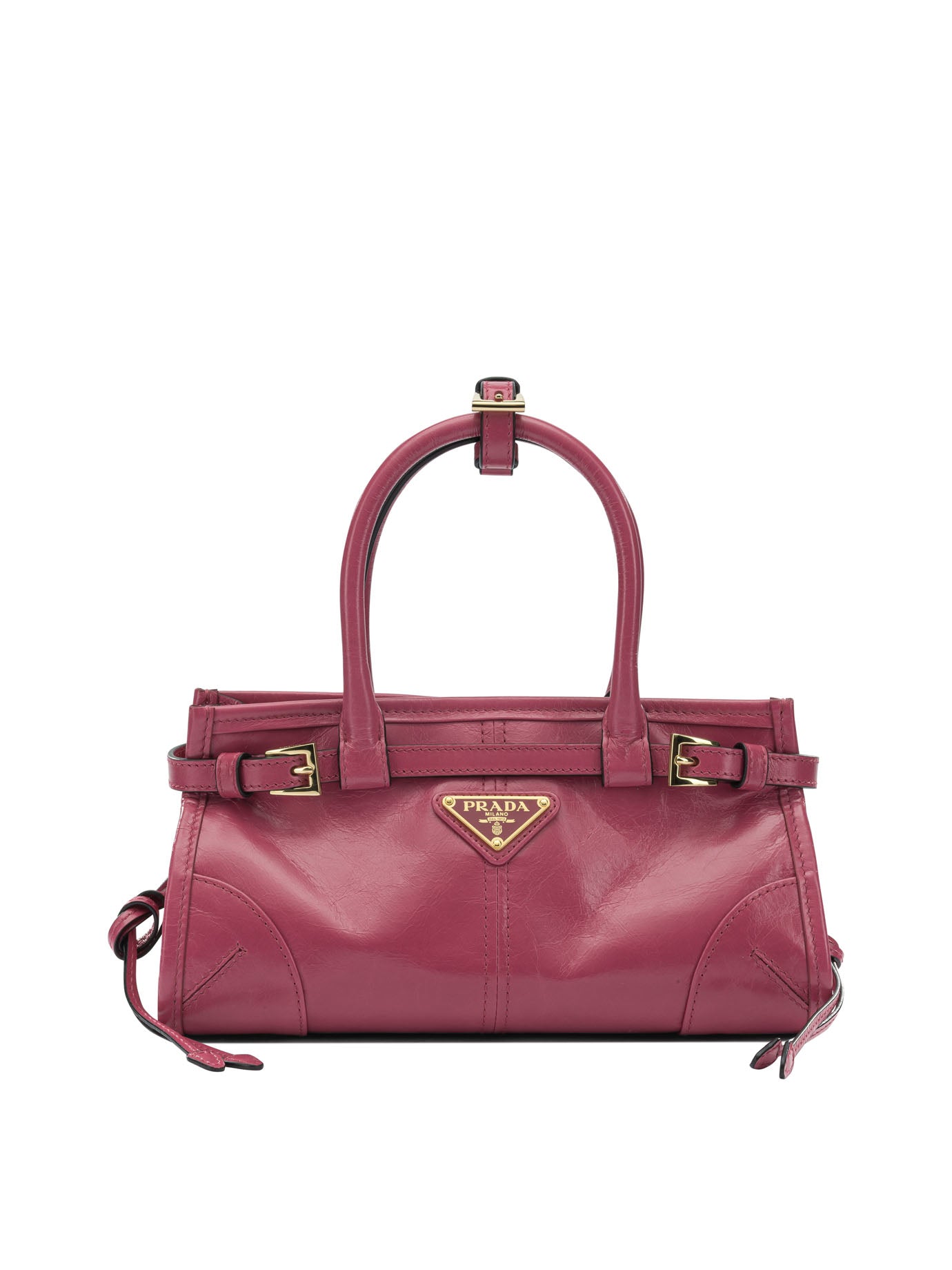 Prada Women Fuchsia Leather Mini Prada Bonnie Handbag
