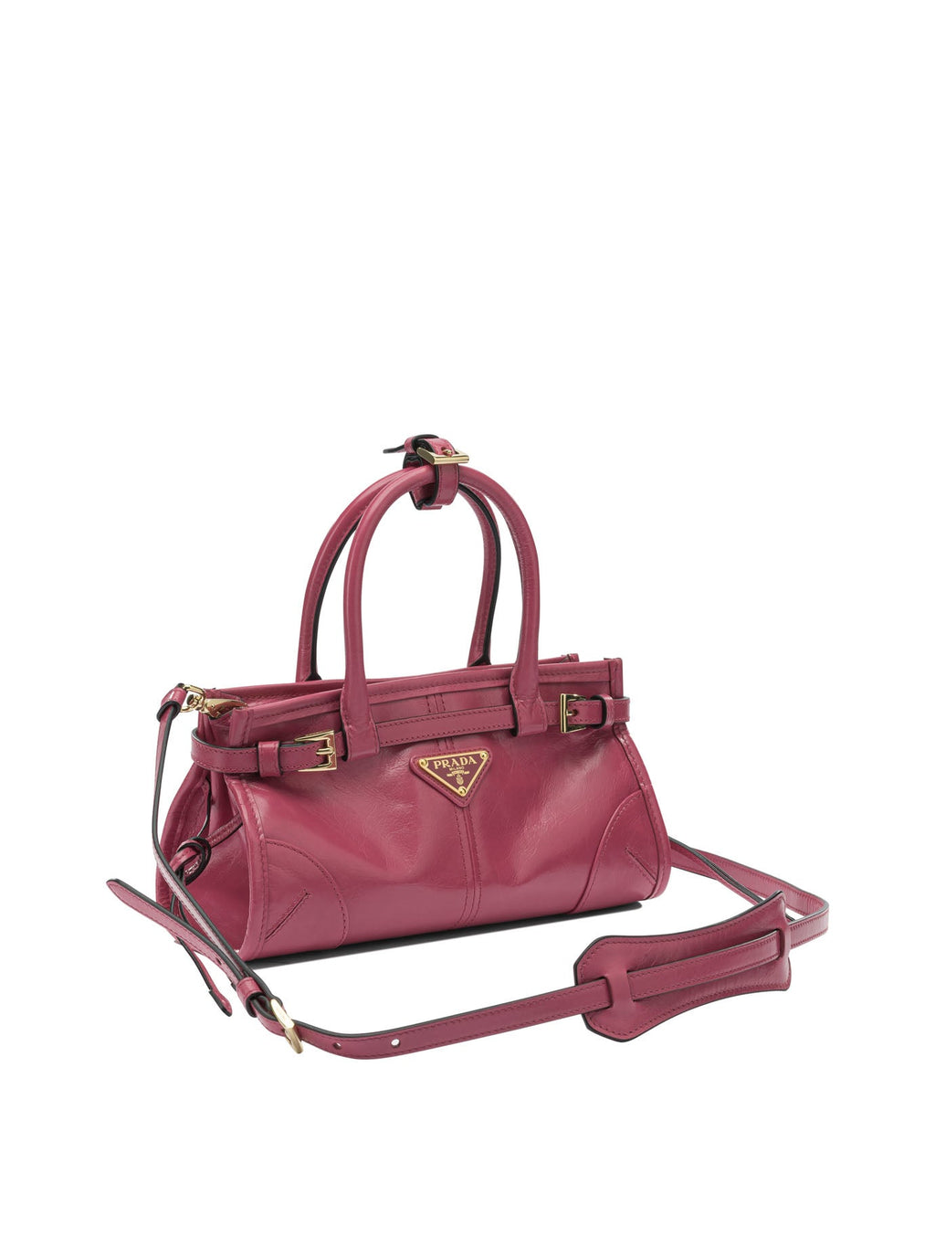 Prada Women Fuchsia Leather Mini Prada Bonnie Handbag