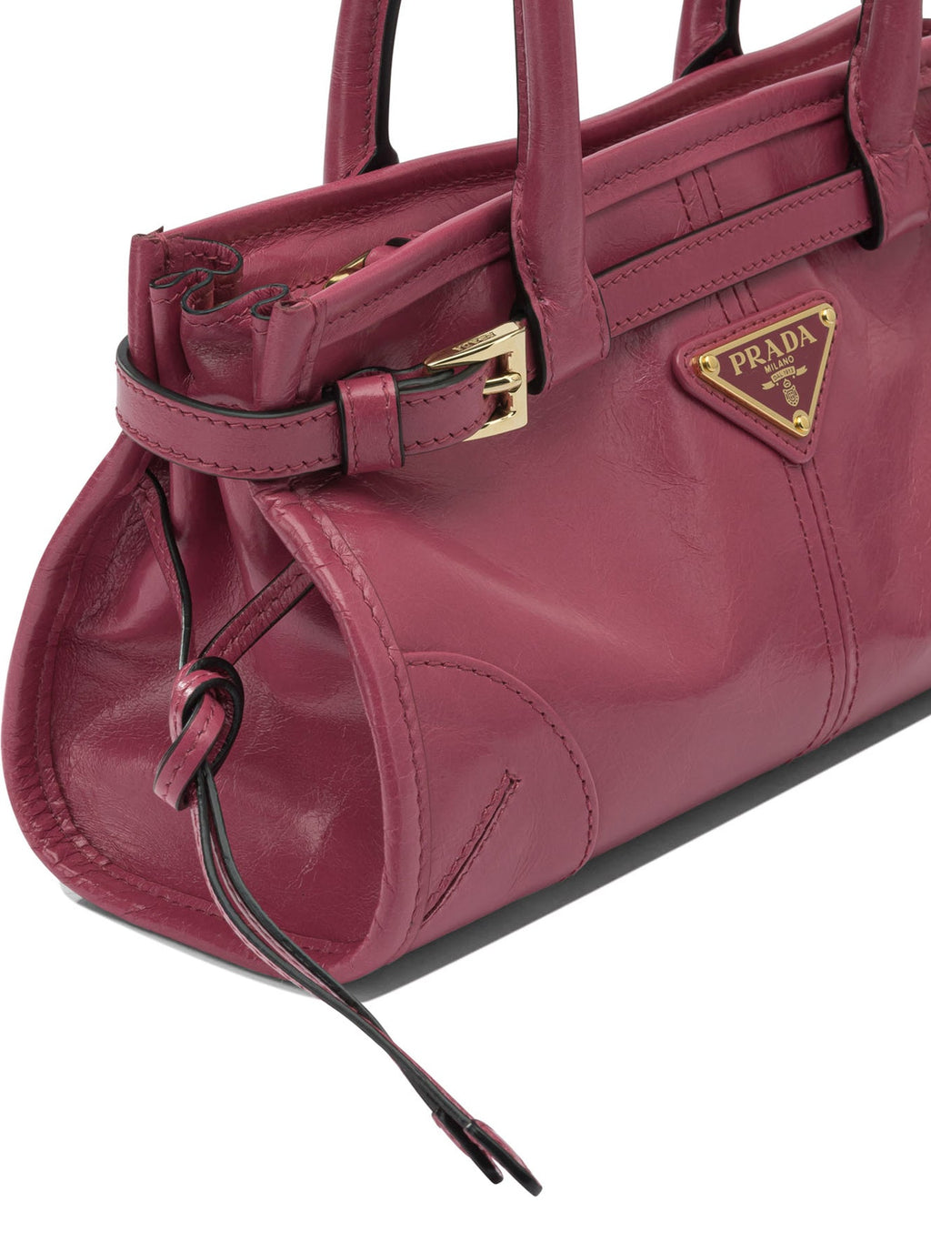 Prada Women Fuchsia Leather Mini Prada Bonnie Handbag