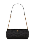 Saint Laurent Women Sade Mini Tube Bag In Quilted Lambskin Black