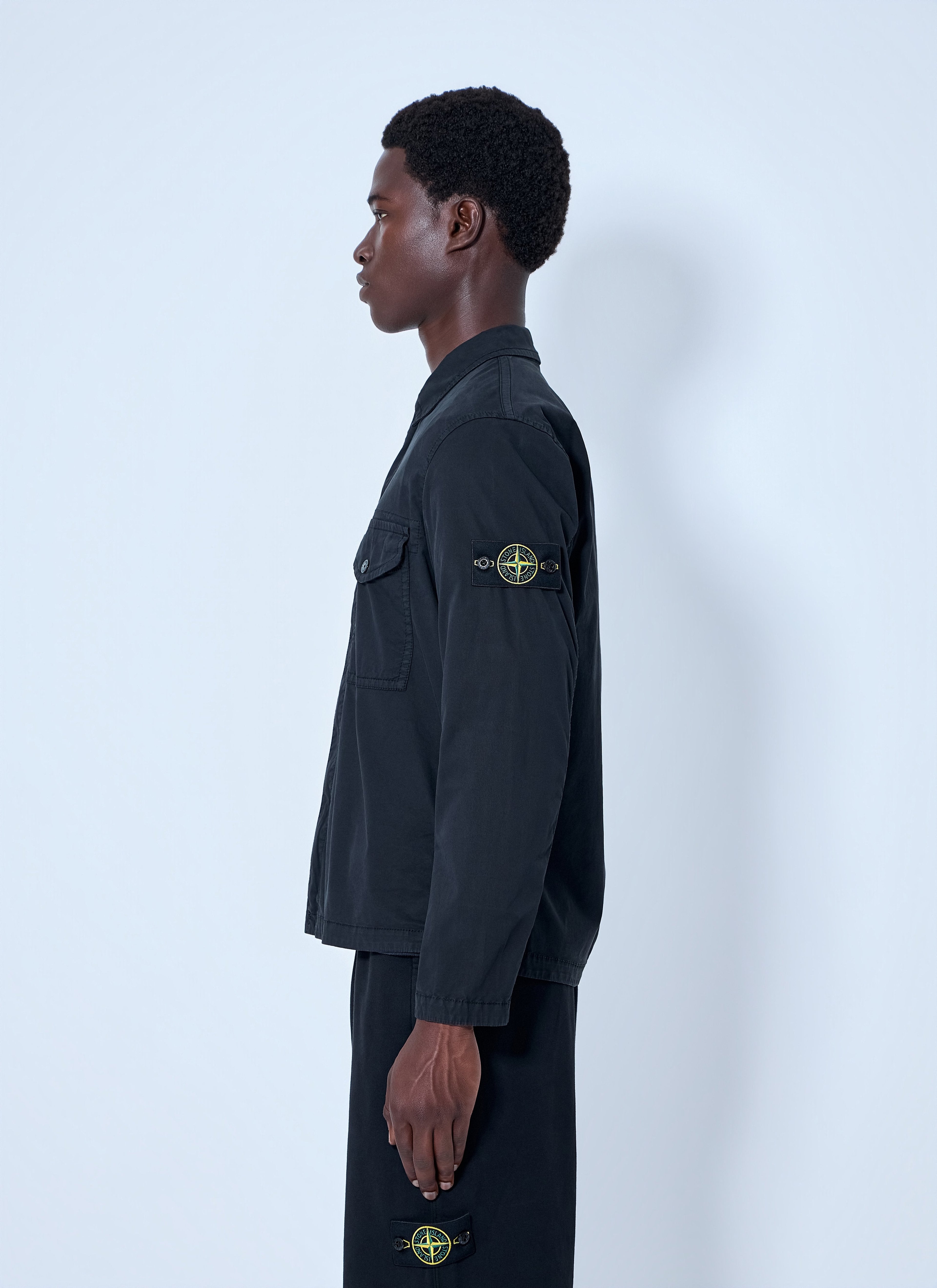 Stone Island Men Button-Down Cotton Shirt