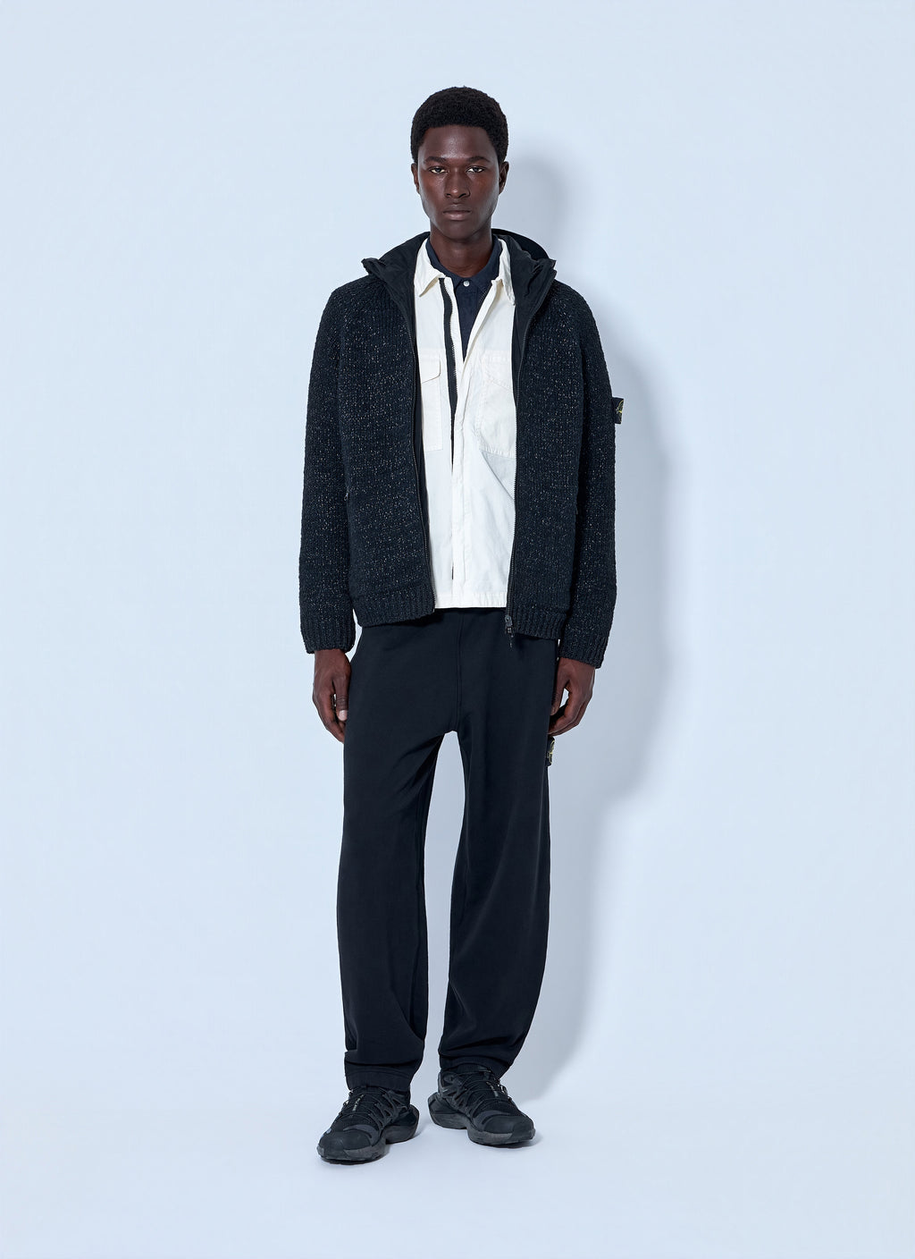 Stone Island Men Textured Knit Jacket