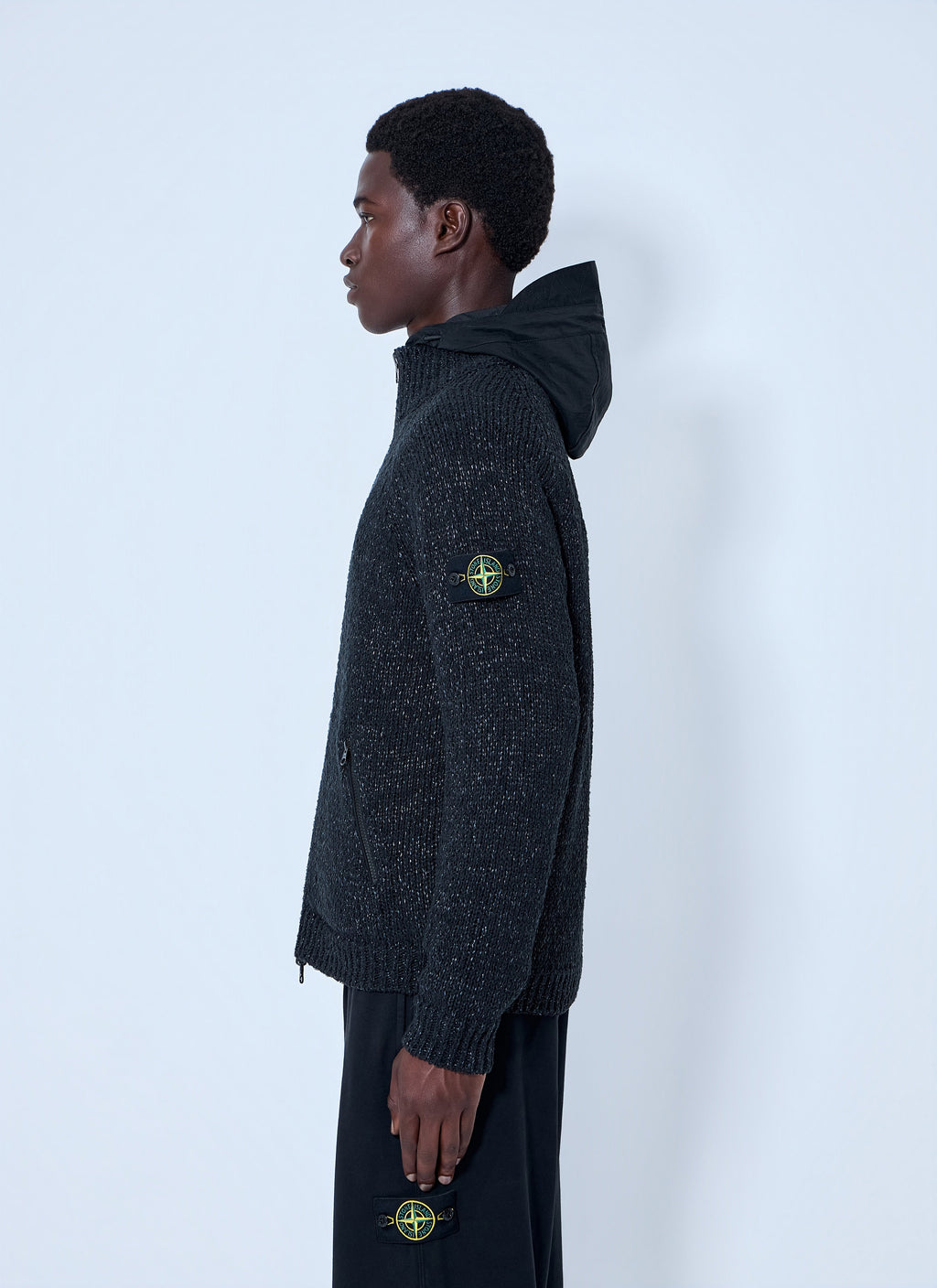 Stone Island Men Textured Knit Jacket