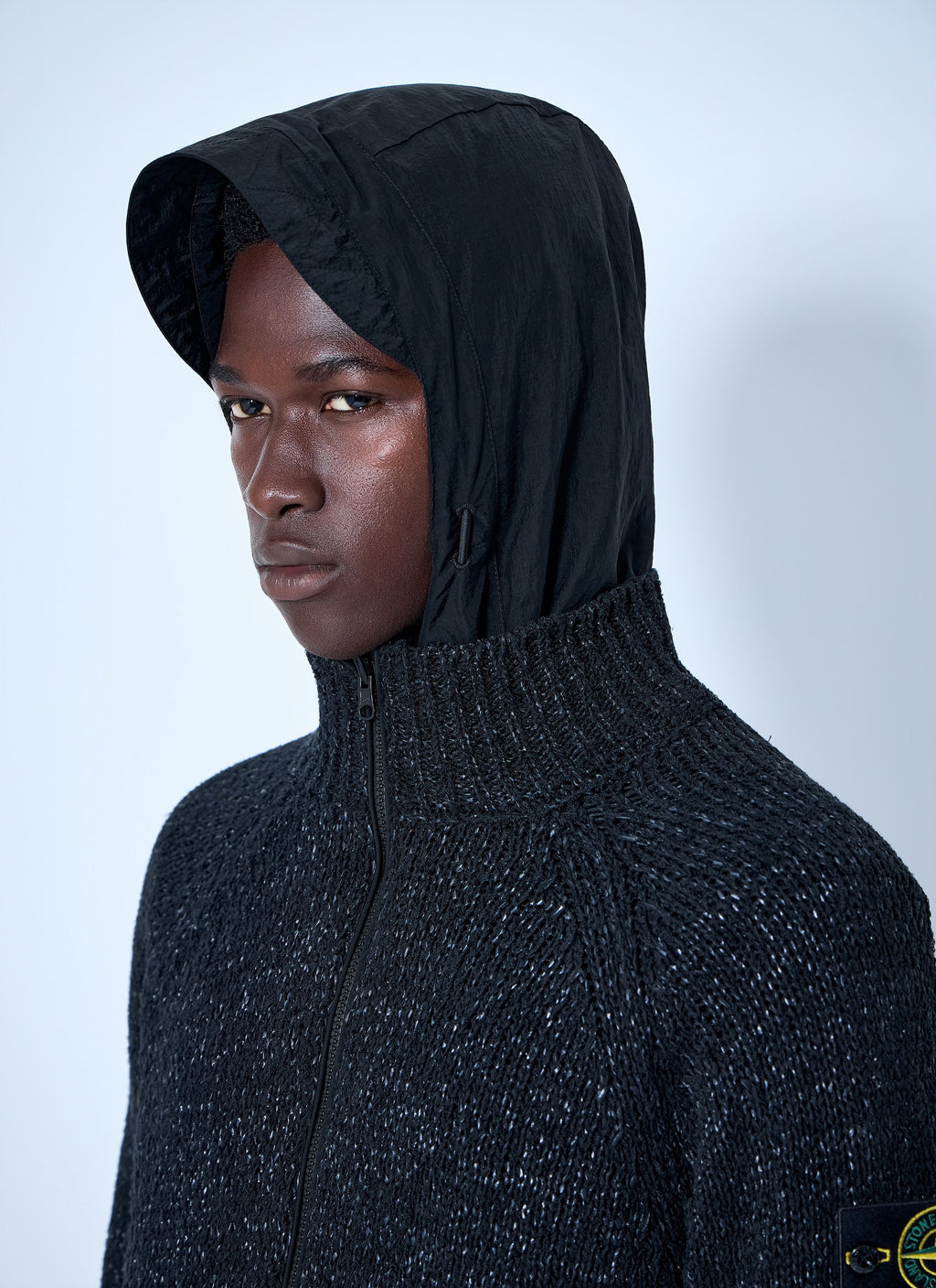 Stone Island Men Textured Knit Jacket