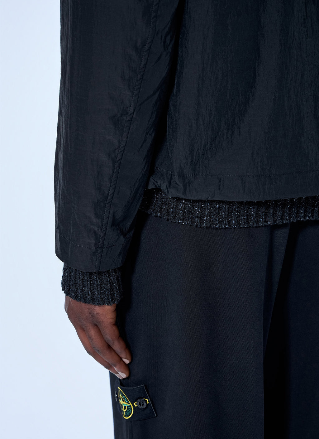 Stone Island Men Textured Knit Jacket
