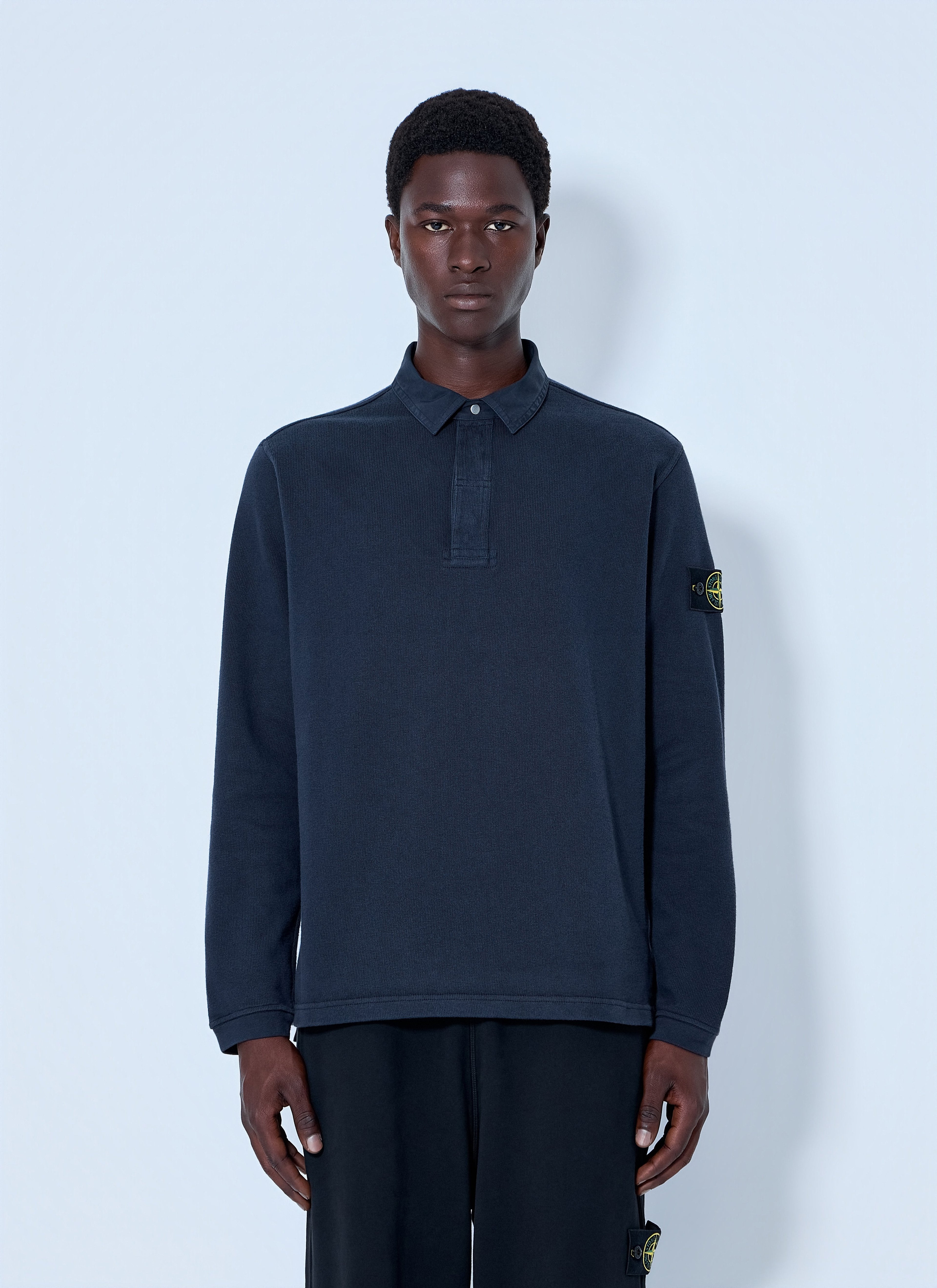 Stone Island Men Long Sleeve Polo Shirt