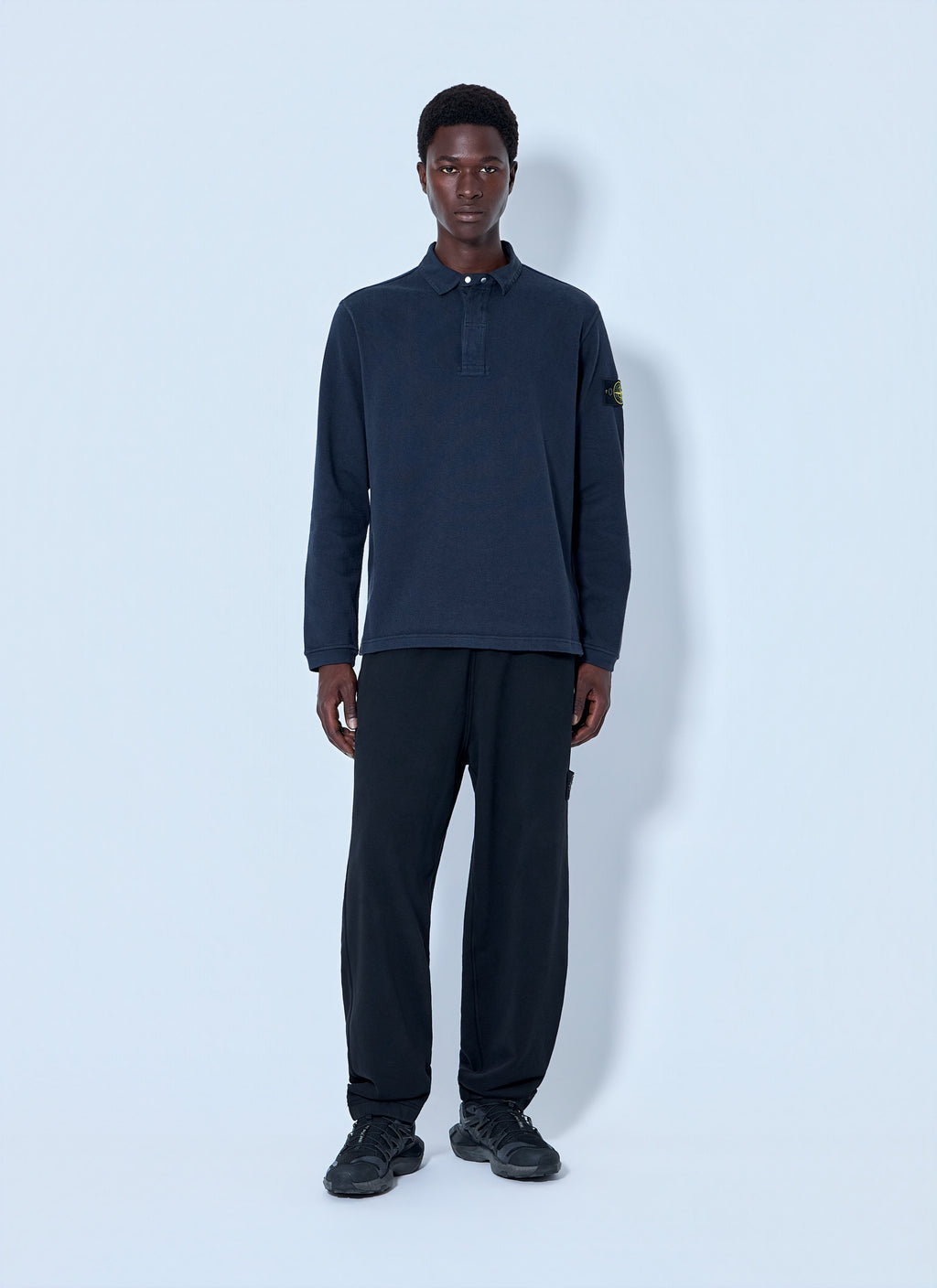 Stone Island Men Long Sleeve Polo Shirt