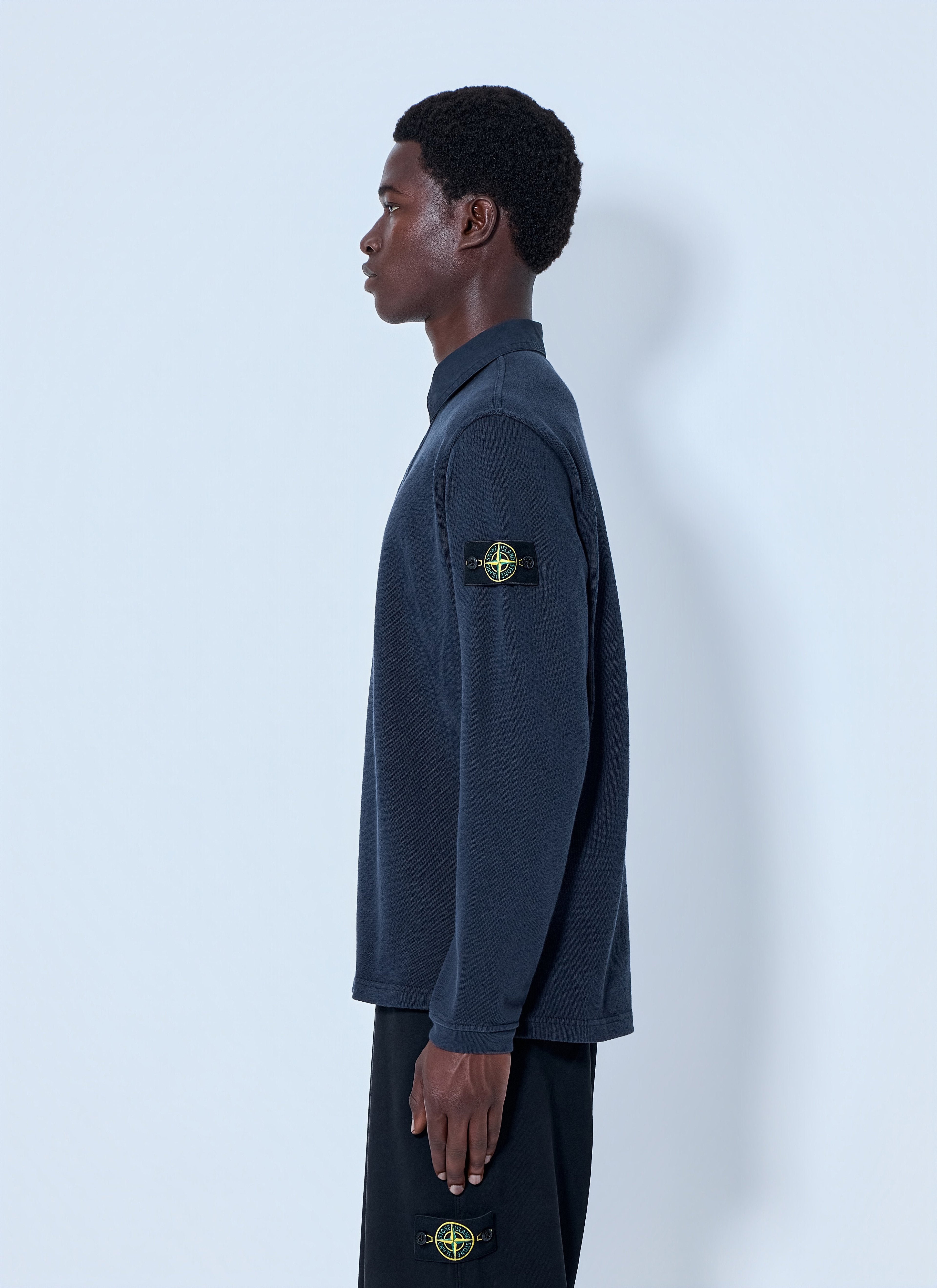 Stone Island Men Long Sleeve Polo Shirt