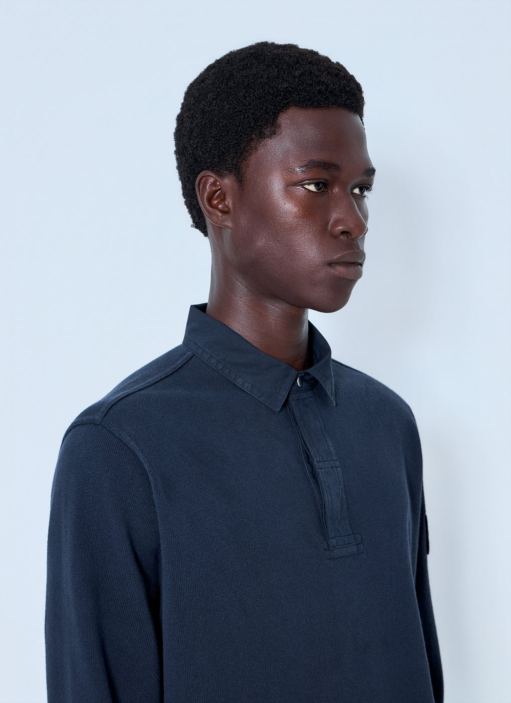 Stone Island Men Long Sleeve Polo Shirt