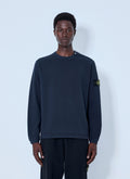Stone Island Men Crewneck Sweatshirt With Sleeve Logo Patch
