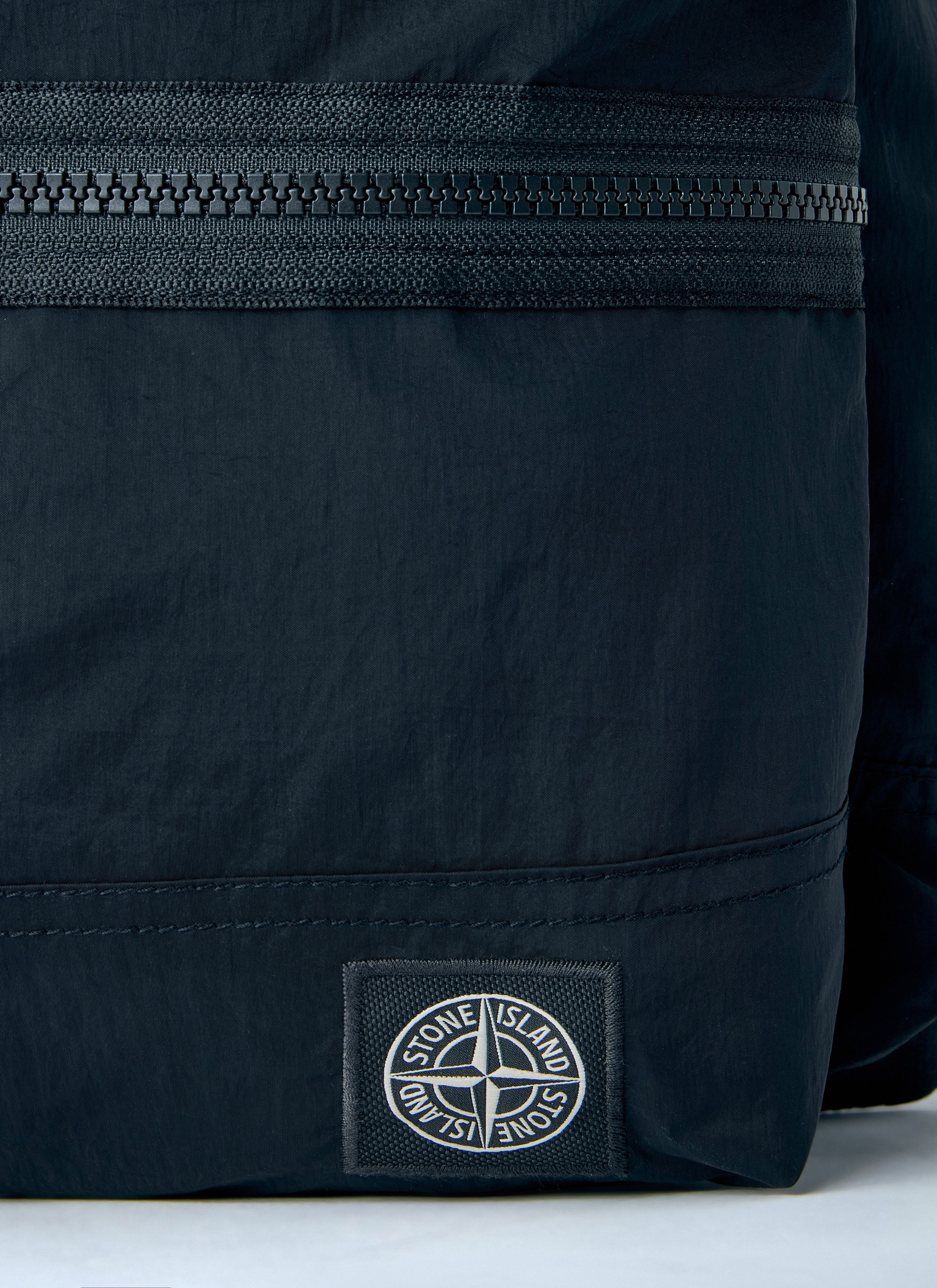 Stone Island Men Nylon Backpack With Front Zip Pocket