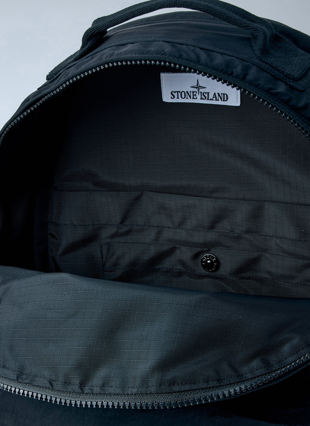 Stone Island Men Nylon Backpack With Front Zip Pocket