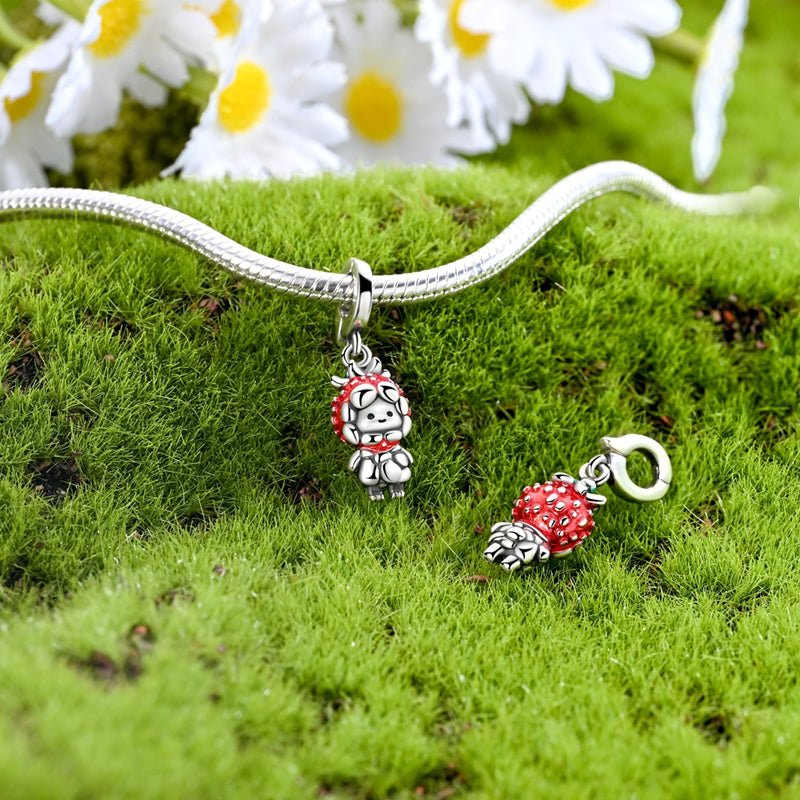 Strawberry Costume Girl Dangle Charm