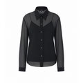 Gucci Women Stretch Silk Chiffon Shirt
