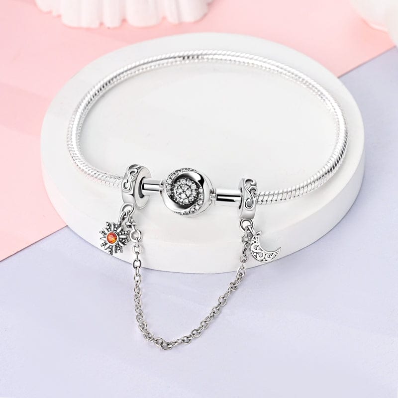 Sun & Crescent Moon Cosmic Safety Chain